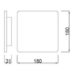 Applique Da Parete-Selezionato da Mazzolaluce Applique quadrato bianco led 12w 3000k design moderna