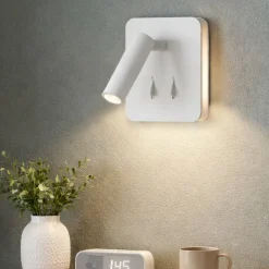 Applique Camera Da Letto-Selezionato da Mazzolaluce Applique quadrato bianco 2 luci per comodino camera da letto