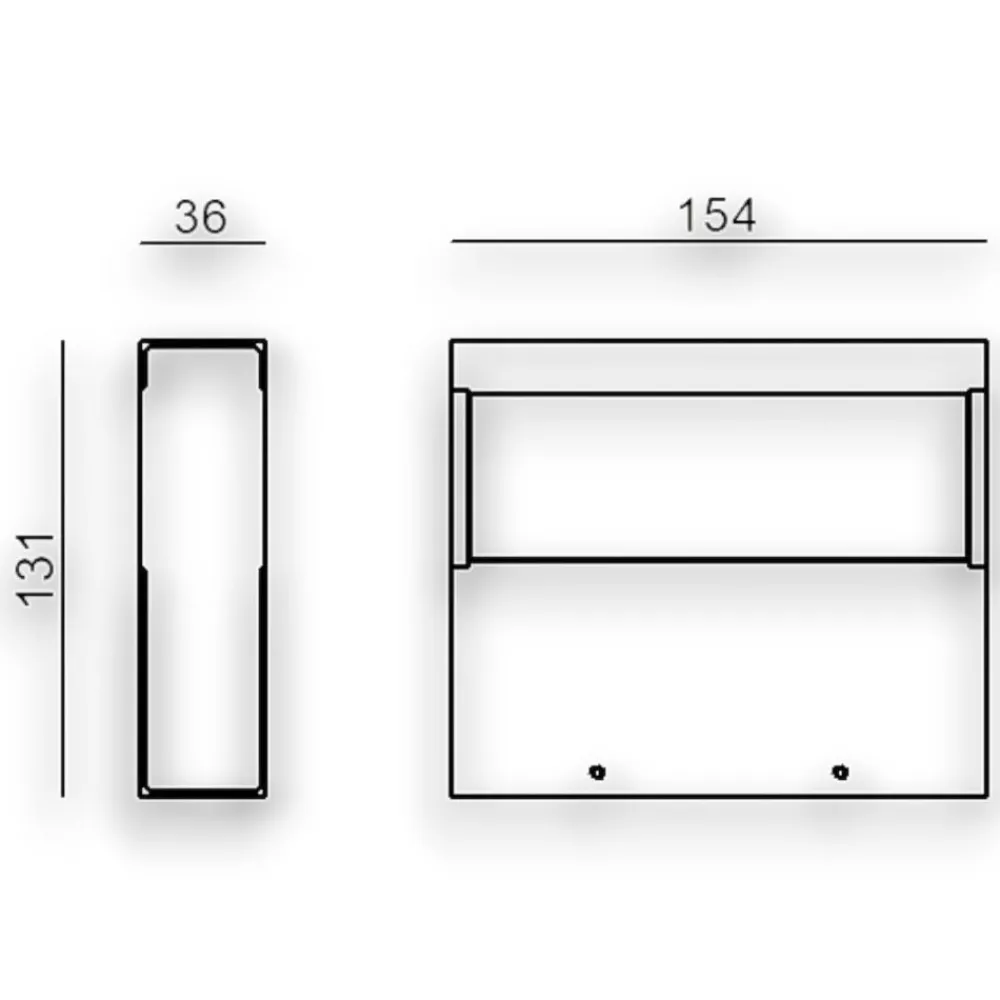 Applique Da Parete-Linea Light Applique regolo v2 led 14w 3000k bianco