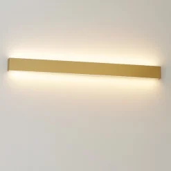 Applique Da Parete-Selezionato da Mazzolaluce Applique rettangolare 120cm dorata led 44w 3000k moderna