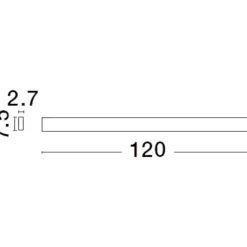 Applique Da Parete-Selezionato da Mazzolaluce Applique rettangolare 120cm dorata led 44w 3000k moderna