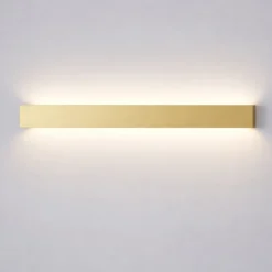 Applique Da Parete-Selezionato da Mazzolaluce Applique rettangolare 90cm oro led 36w 3000k moderna