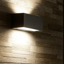 Applique Da Esterno-Selezionato da Mazzolaluce Applique rettangolare da esterno grafite biemissione led 24w 4000k