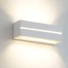 Applique Da Parete-Selezionato da Mazzolaluce Applique rettangolare gesso bianca moderna