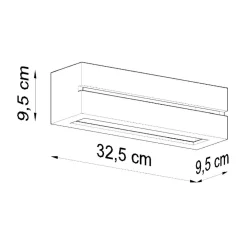 Applique Da Parete-Selezionato da Mazzolaluce Applique rettangolare gesso bianca moderna