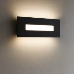 Applique Da Parete-Top Light Applique rettangolare led nero moderno wally toplight