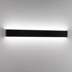 Applique Da Parete-IsyLuce Applique rettangolare nera da parete led 72w cct dimmerabile