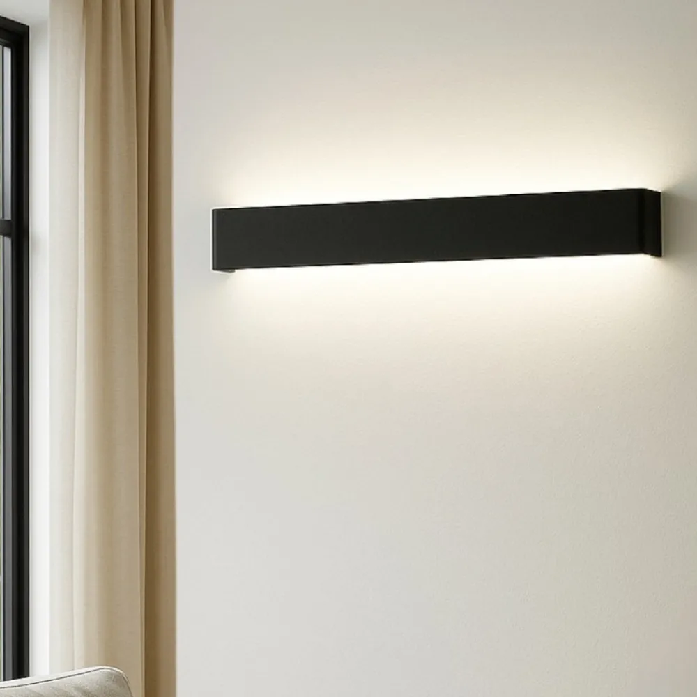 Applique Da Parete-Perenz Illuminazione Applique rettangolare nera led 12w 3000k moderna wey perenz