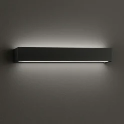 Applique Da Parete-Perenz Illuminazione Applique rettangolare nero led 20w 3000k rummo
