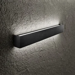 Applique Da Parete-Perenz Illuminazione Applique rettangolare nero led 20w 3000k rummo