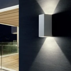 Applique Da Esterno-Selezionato da Mazzolaluce Applique rettangolare per esterno bianca led 12w 4000k