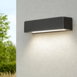 Applique Da Esterno-Selezionato da Mazzolaluce Applique rettangolare per esterno grafite moderna led 9w 4000k