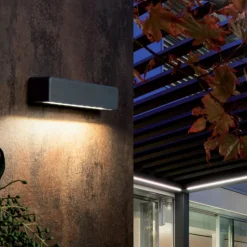 Applique Da Esterno-Selezionato da Mazzolaluce Applique rettangolare per esterno grafite moderna led 9w 4000k