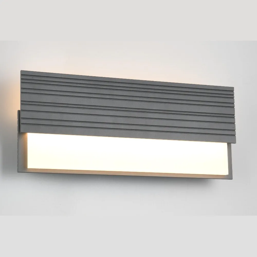 Applique Da Esterno-Selezionato da Mazzolaluce Applique rettangolare per esterno moderna antracite led smd 10w 3000k ip44