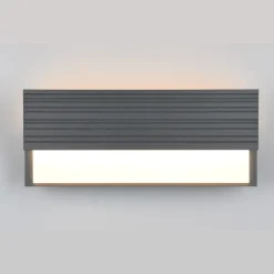 Applique Da Esterno-Selezionato da Mazzolaluce Applique rettangolare per esterno moderna antracite led smd 10w 3000k ip44