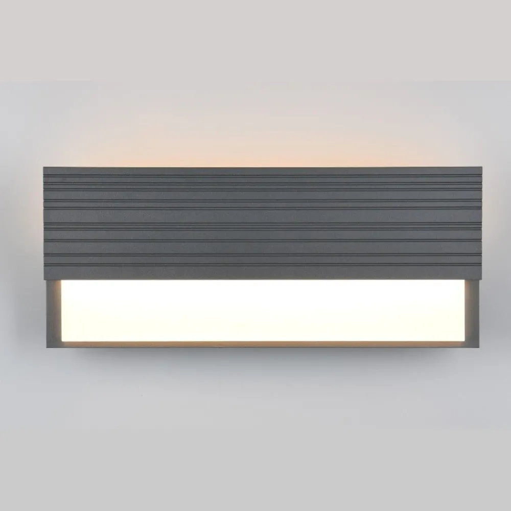 Applique Da Esterno-Selezionato da Mazzolaluce Applique rettangolare per esterno moderna antracite led smd 10w 3000k ip44