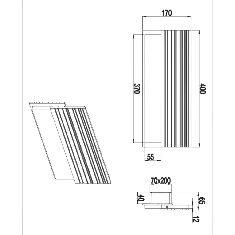 Applique Da Esterno-Selezionato da Mazzolaluce Applique rettangolare per esterno moderna antracite led smd 10w 3000k ip44