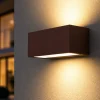 Applique Da Esterno-Top Light Applique rettangolare per esterno balcone moderna corten spa