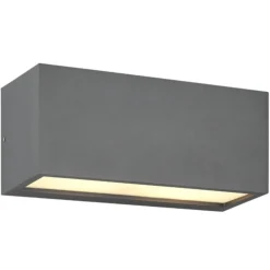 Applique Da Esterno-Selezionato da Mazzolaluce Applique rettangolare per esterni antracite moderna ip44