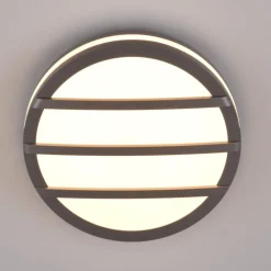 Applique Da Esterno-Selezionato da Mazzolaluce Applique rotonda da esterno antracite 9w 3000k