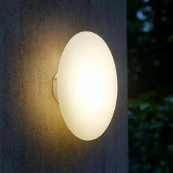 Applique Da Esterno-Selezionato da Mazzolaluce Applique rotonda per esterni bianca led 18w 3000k ip65