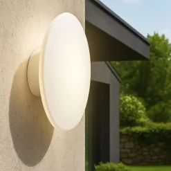 Applique Da Esterno-Selezionato da Mazzolaluce Applique rotonda per esterni bianca led 18w 3000k ip65