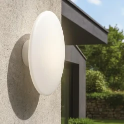 Applique Da Esterno-Selezionato da Mazzolaluce Applique rotonda per esterni bianca led 18w 3000k ip65
