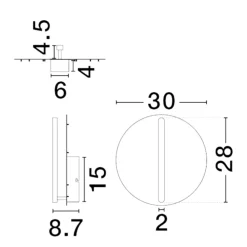 Applique Da Parete-Selezionato da Mazzolaluce Applique rotondo da parete led 2700k design moderno