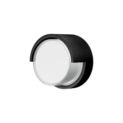 Applique Da Esterno-Selezionato da Mazzolaluce Applique rotondo nero per esterno led 2700k 3300k 4000k