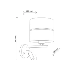Applique Camera Da Letto-Selezionato da Mazzolaluce Applique sabbia da comodino con doppia luce paralume di paglia per camera da letto