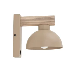 Applique Camera Da Letto-Selezionato da Mazzolaluce Applique sabbia in legno con interruttore da comodino per camera da letto