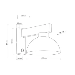 Applique Camera Da Letto-Selezionato da Mazzolaluce Applique sabbia in legno con interruttore da comodino per camera da letto