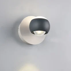 Applique Da Parete-Selezionato da Mazzolaluce Applique sfera antracite orientabile led 5w da 2700k a 65000k con telecomando