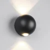 Applique Da Esterno-Selezionato da Mazzolaluce Applique sfera nera da esterno led 4w 3000k moderna