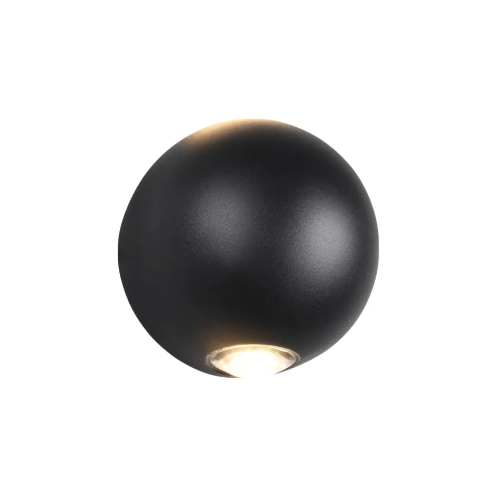 Applique Da Esterno-Selezionato da Mazzolaluce Applique sfera nera da esterno led 4w 3000k moderna