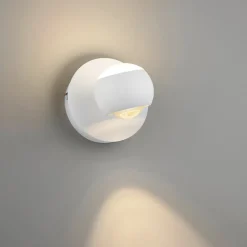 Applique Da Parete-Selezionato da Mazzolaluce Applique sferico bianco led 5w da 2700k a 6500k con telecomando