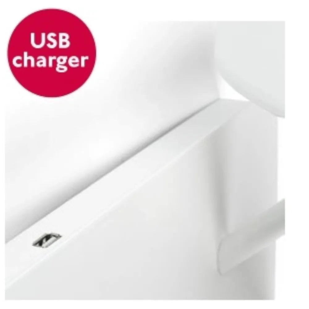 Applique Camera Da Letto-Selezionato da Mazzolaluce Applique sinistra mensola presa usb paralume bianco camera da letto