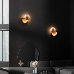 Applique Da Parete-Selezionato da Mazzolaluce Applique sole foglia oro orientabile led 6w 3000k moderna