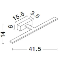 Applique Da Bagno-Selezionato da Mazzolaluce Applique specchio bagno bianca led 12w 3000k