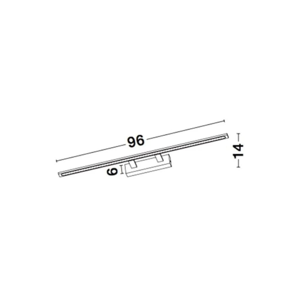 Applique Da Bagno-Selezionato da Mazzolaluce Applique specchio bagno 96cm bianco led 30w 3000k