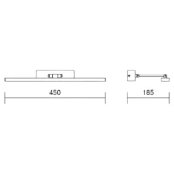 Applique Da Bagno-IsyLuce Applique specchio da bagno cromo orientabile led 8w 3000k