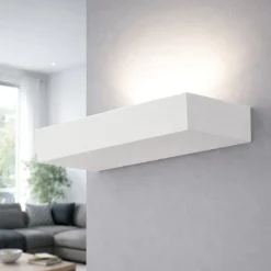 Applique Da Parete-Fabas Luce Applique squadrato bianco led 41w 3000k dimmerabile emma