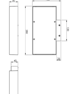 Applique Da Parete-Fabas Luce Applique squadrato bianco led 41w 3000k dimmerabile emma