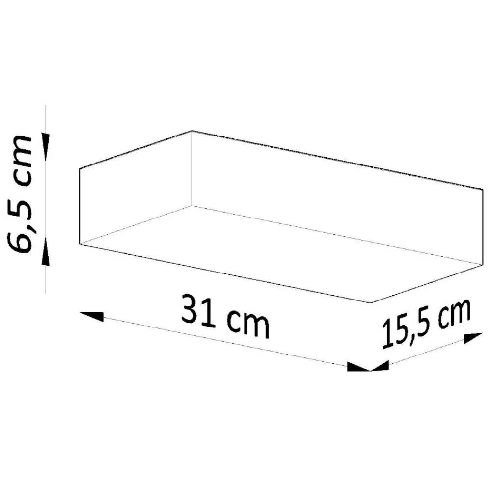 Applique Da Parete-Selezionato da Mazzolaluce Applique squadrato di gesso bianco moderna