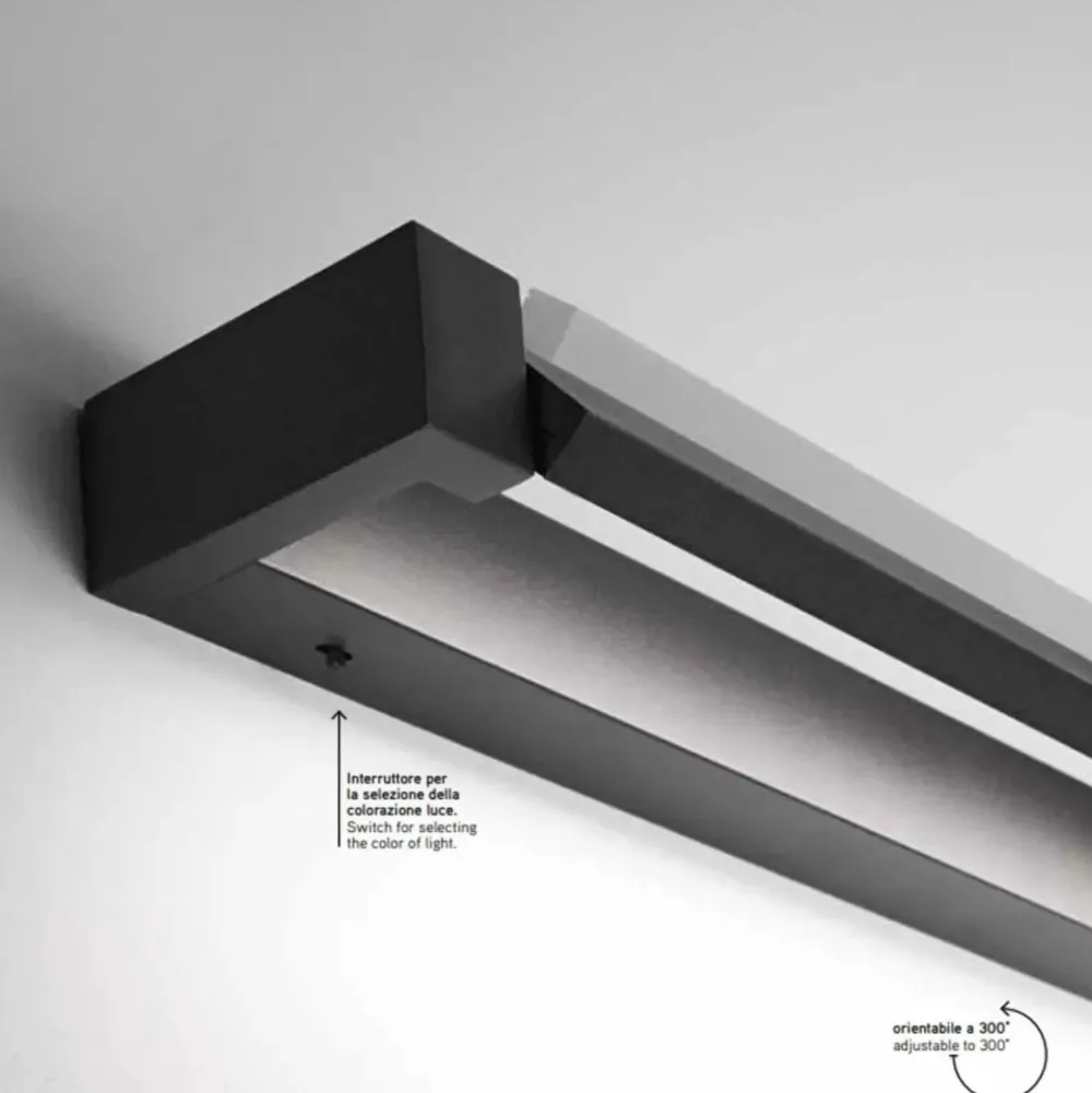 Applique Da Parete-Perenz Illuminazione Applique sway perenz girevone nero led 17w cct moderno