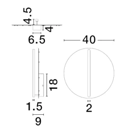Applique Da Parete-Selezionato da Mazzolaluce Applique tonda per salotto led 3000k bianca da parete