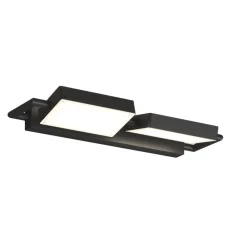 Applique Da Parete-Top Light Applique toplight 2 luci orientabili nera led 38w 3000k 4000k