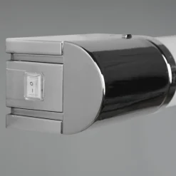 Applique Da Bagno-Selezionato da Mazzolaluce Applique tubo led 16w 3000k cromo per bagno con presa elettrica