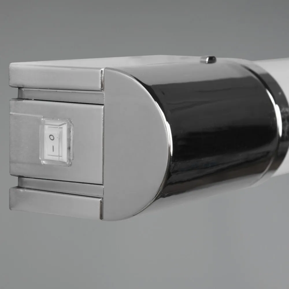 Applique Da Bagno-Selezionato da Mazzolaluce Applique tubo led 16w 3000k cromo per bagno con presa elettrica