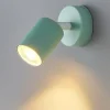 Applique Da Parete-Selezionato da Mazzolaluce Applique verde menta da parete soffitto cilindro orientabile